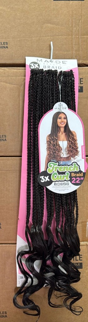 Made x3 french curl braid trenzas 22" #4