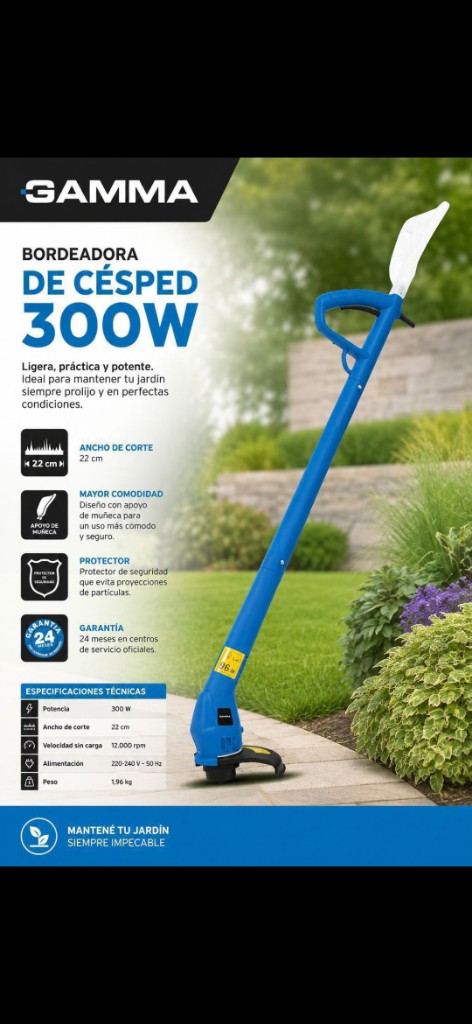 Bordeadora de cesped electrica 300W GAMMA G3079AR