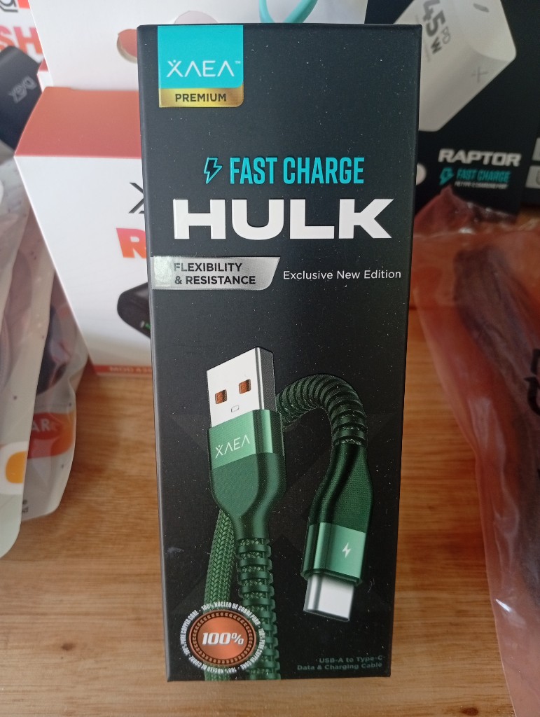 CABLE USB MOD 089 HULK TIPO C XAEA ( VERDE)