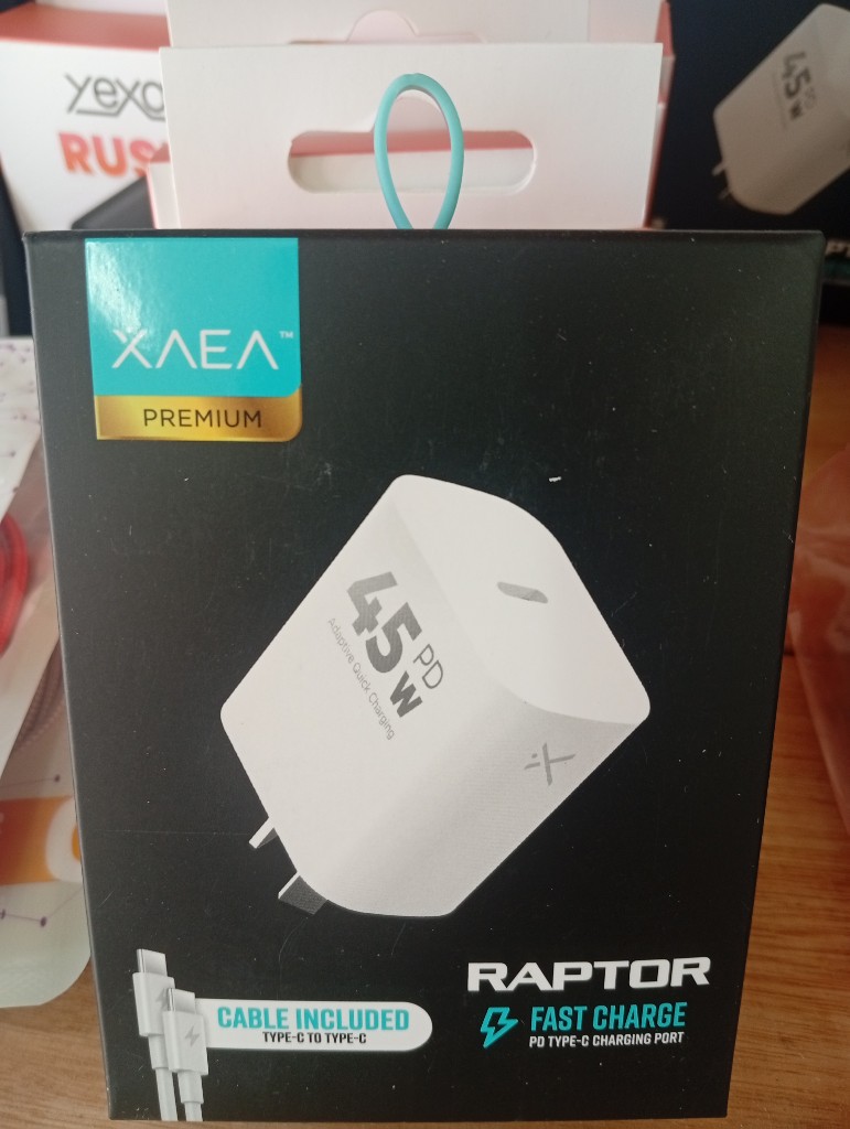 CARGADOR 220V RAPTOR 45W XAEA (BLANCO)