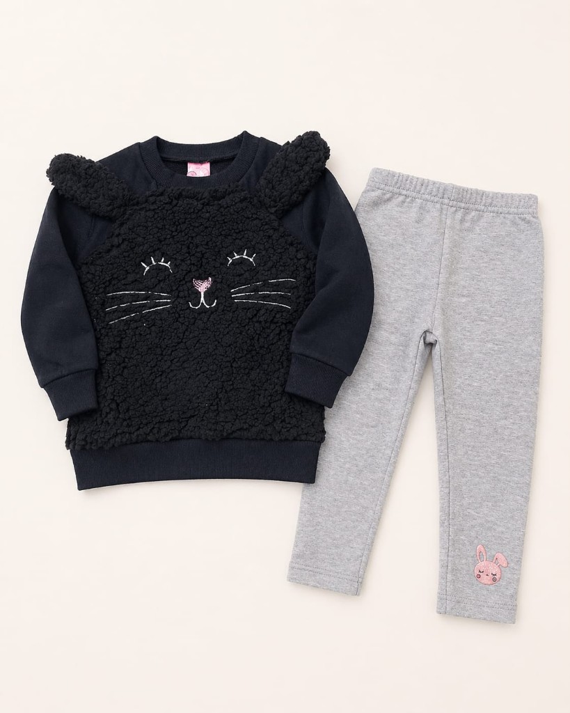 Conjunto osito/gatito