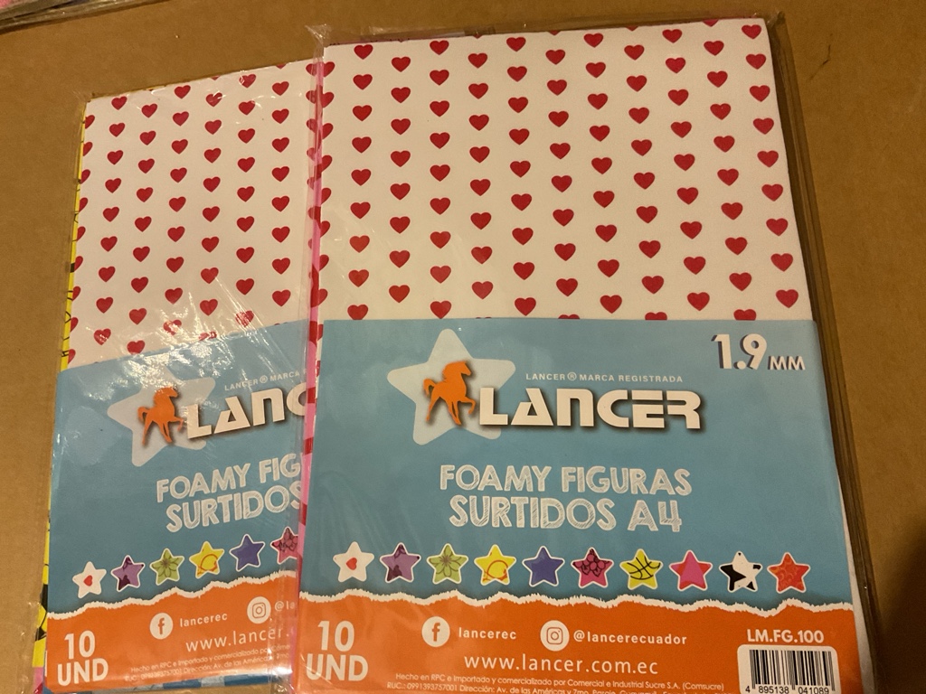 Lancer foamy figuras surtidas A4