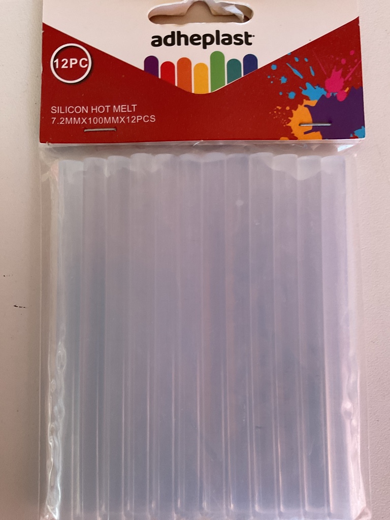 Adheplast silicona caliente transparente 12pcs