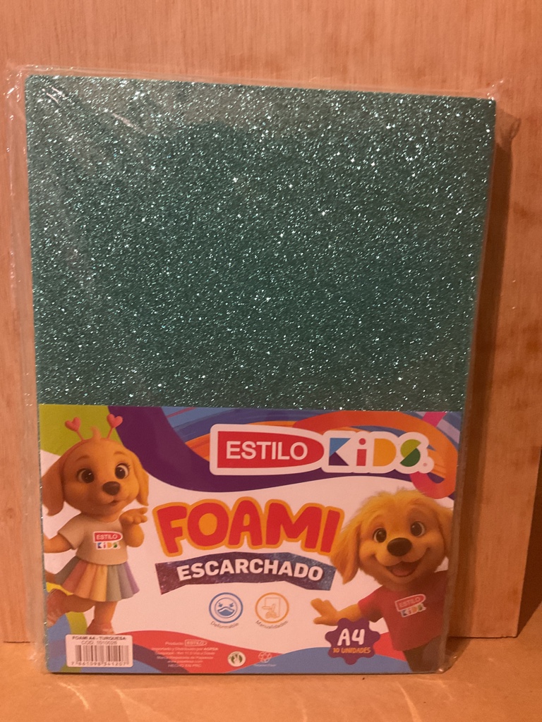 Estilo Kids Foami escarchado turquesa