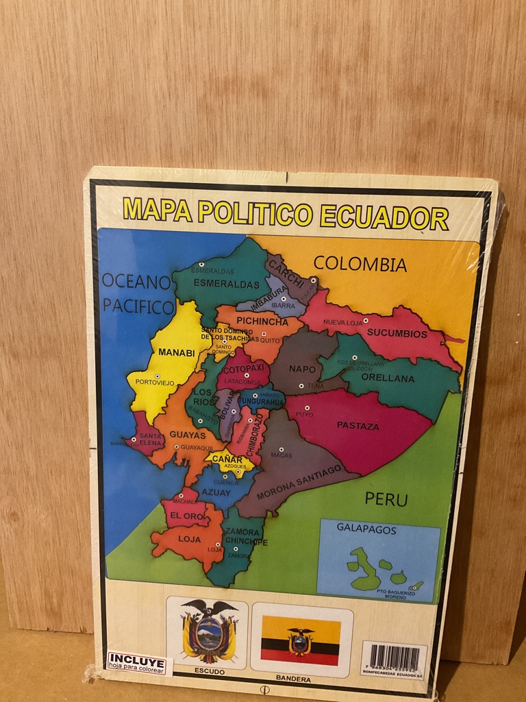 Mapa politico Ecuador rompecabezas