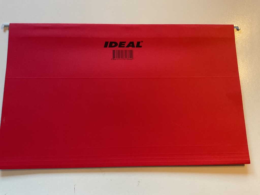 IDEAL carpeta roja colgante