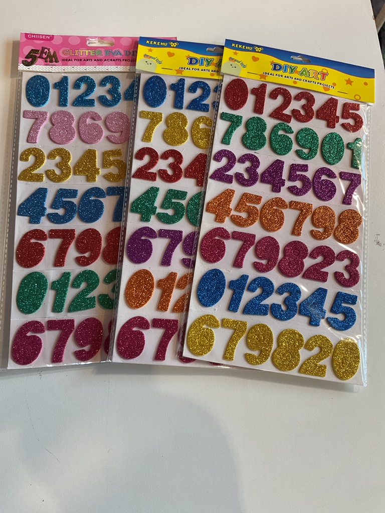 DIY ART numeros brillantes