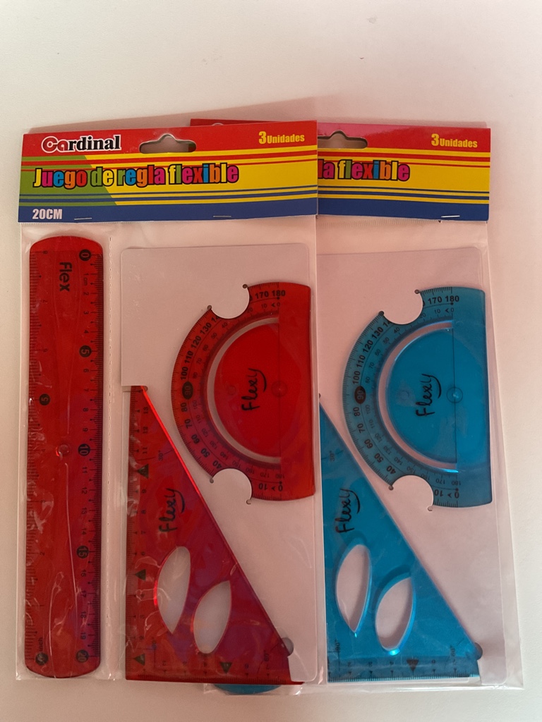 Cardinal juego de regla flexible 3 piezas
