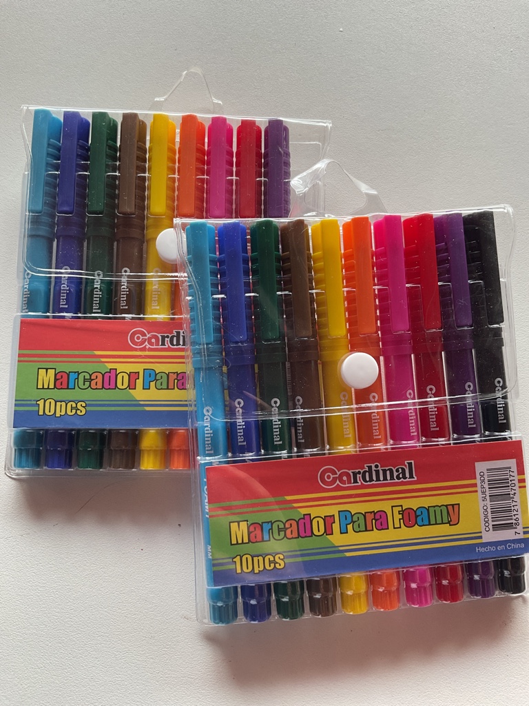 Cardinal marcador foamy 10pcs multicolor