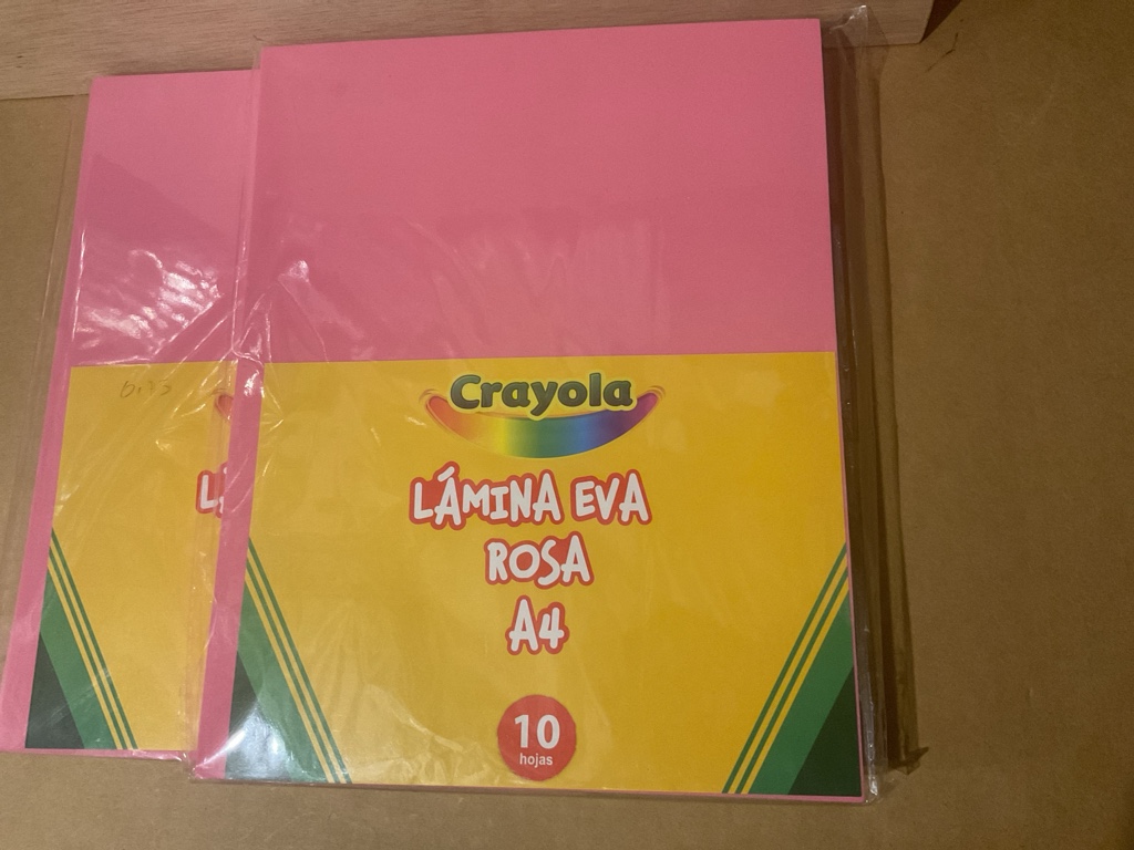 Crayola laminas EVA rosa A4