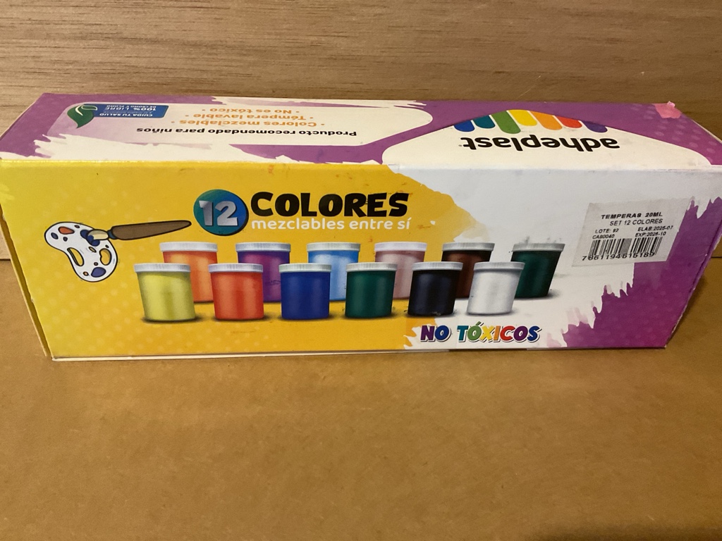 Adheplast temperas 12 colores