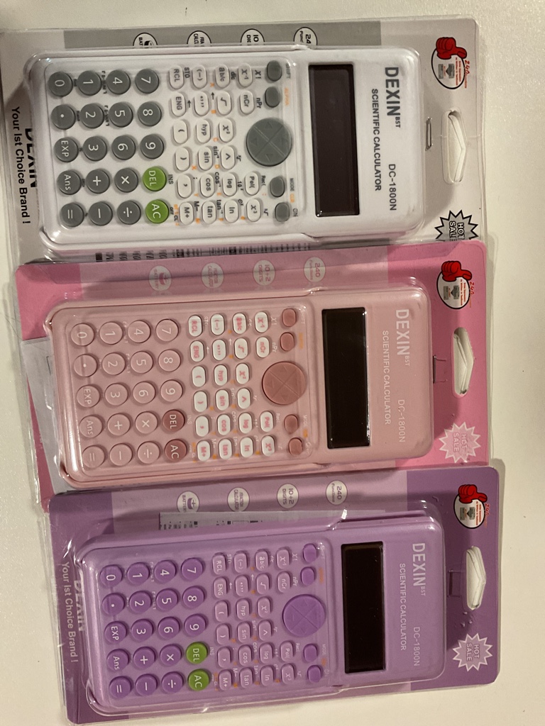 DEXIN calculadora cientifica rosada