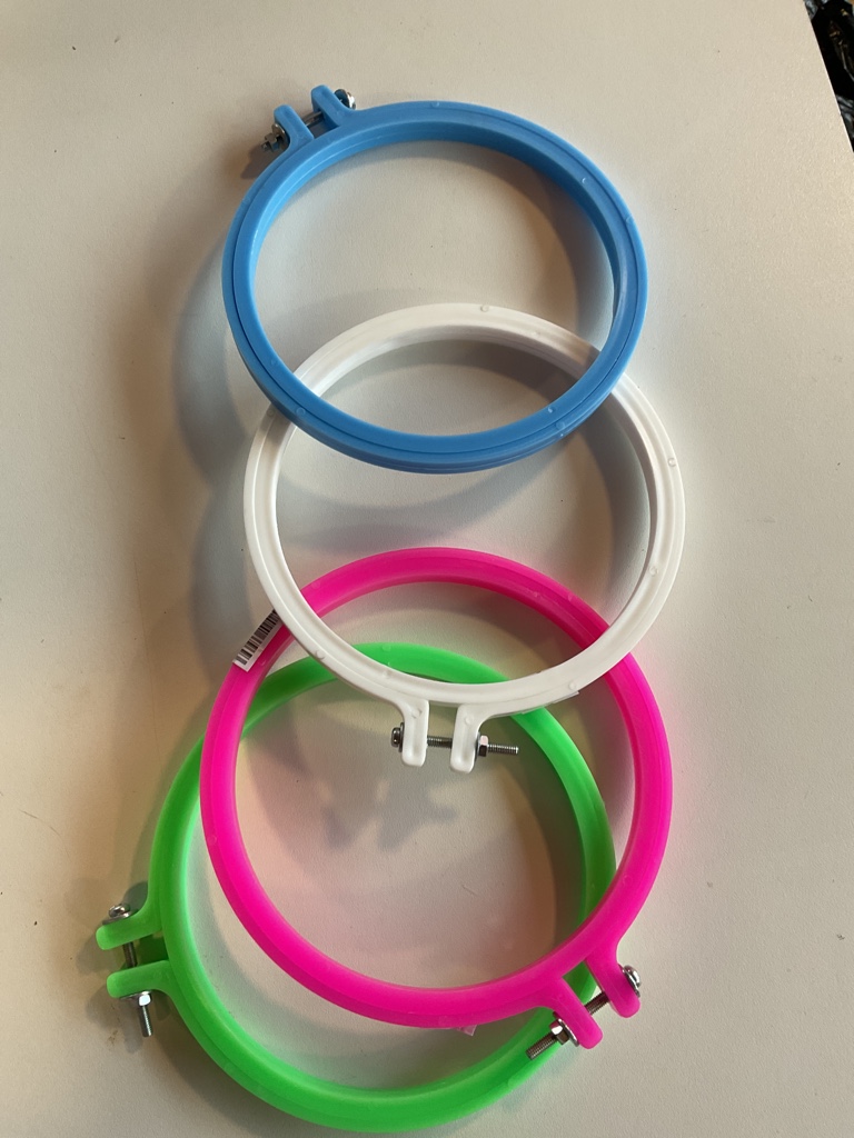 Aros bordado colores surtidos