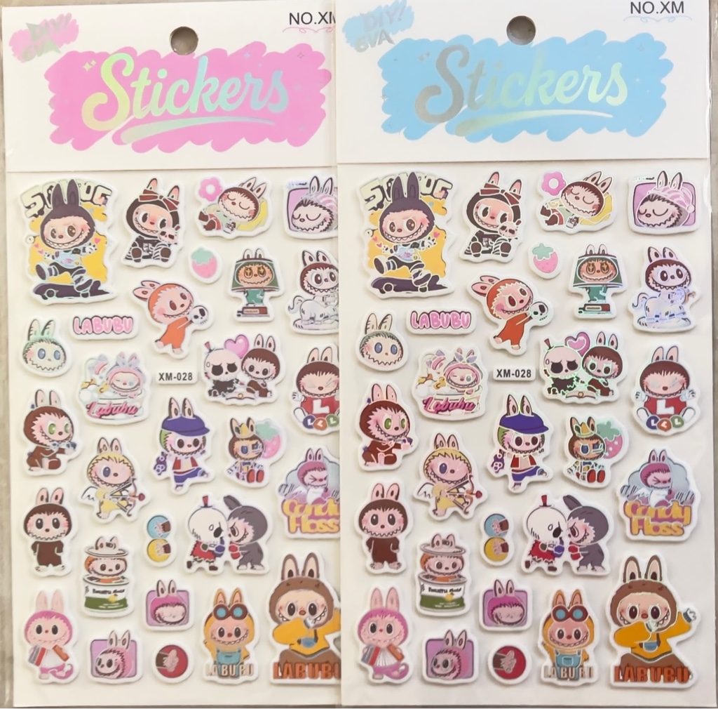 Stickers Labubu pastel