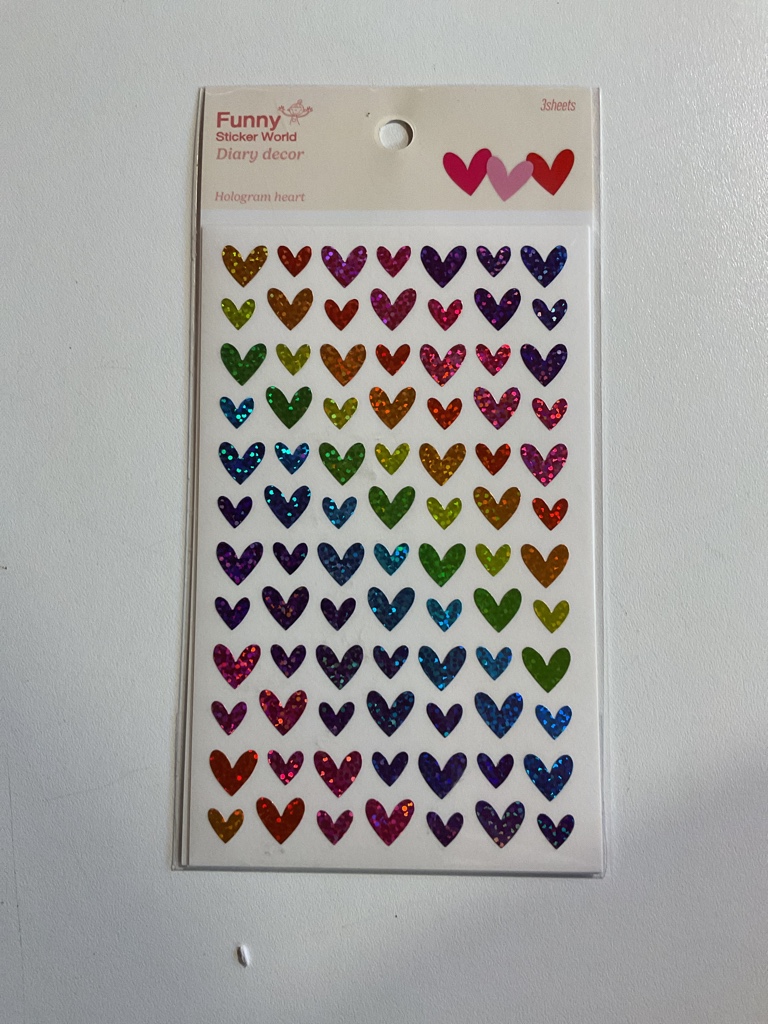 STICKERS HOLOGRAMA HEART