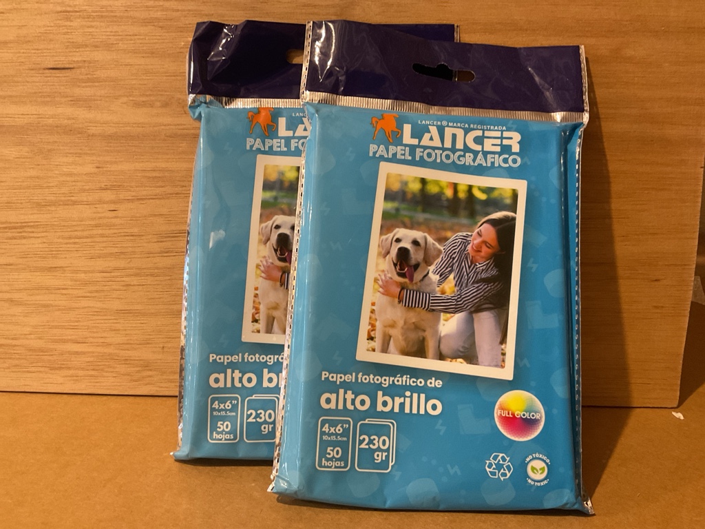 Lancer papel fotografico azul 4x6