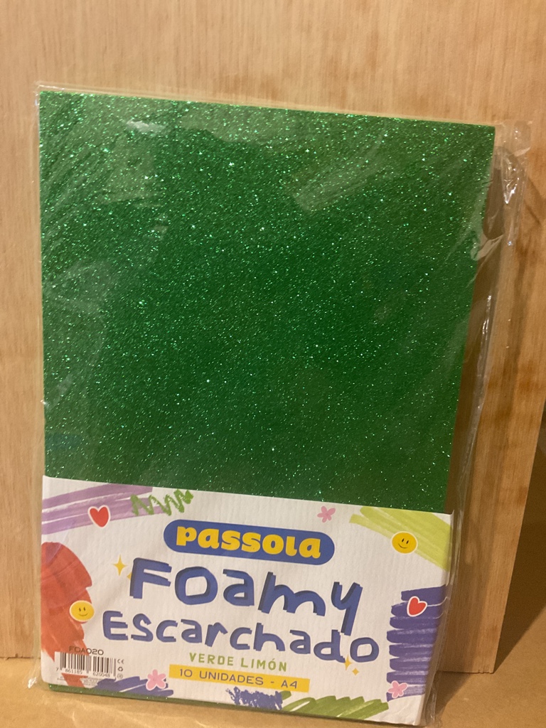 Passola foamy escarchado verde limon