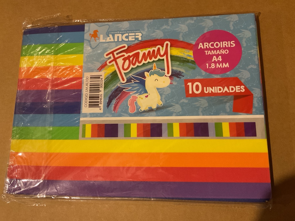 Lancer Foamy arcoiris A4