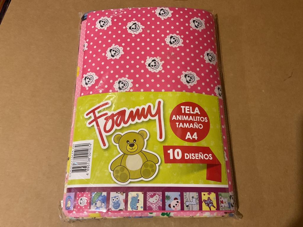 Foamy rosado animalitos A4