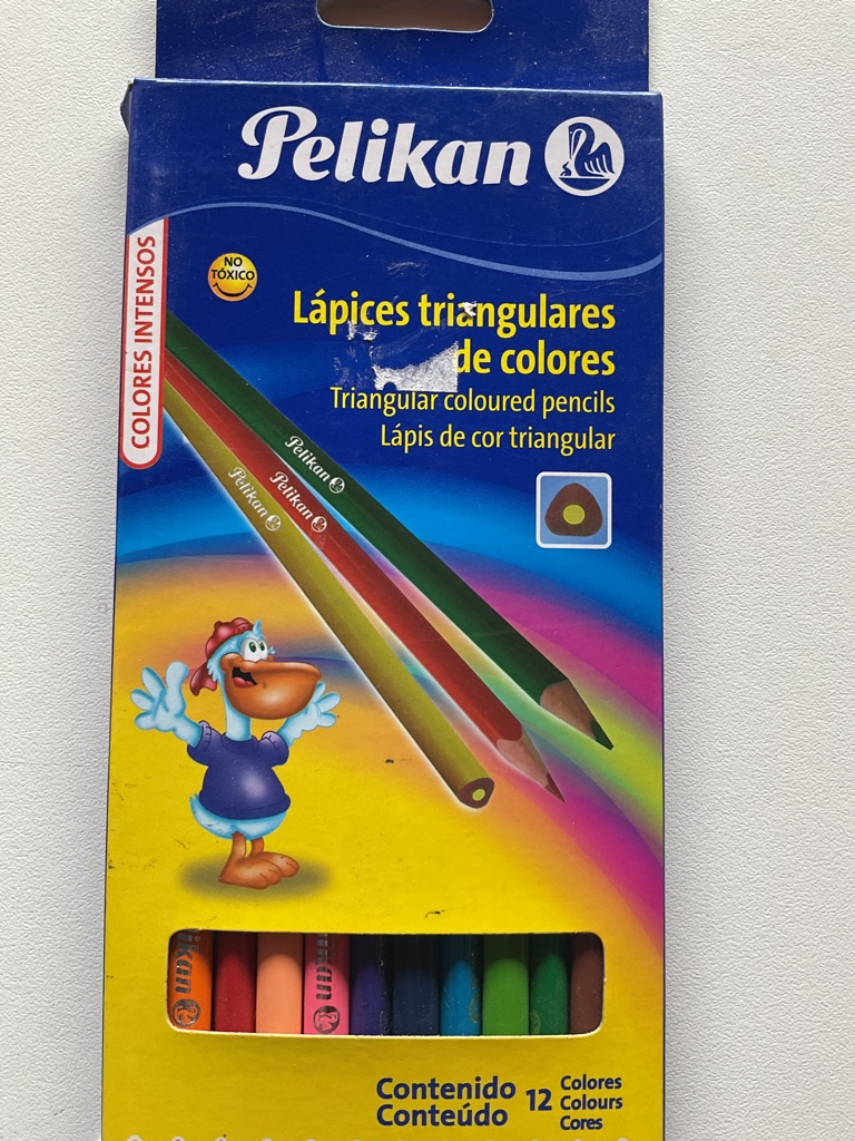 Pelikan lápices triangulares de colores 12
