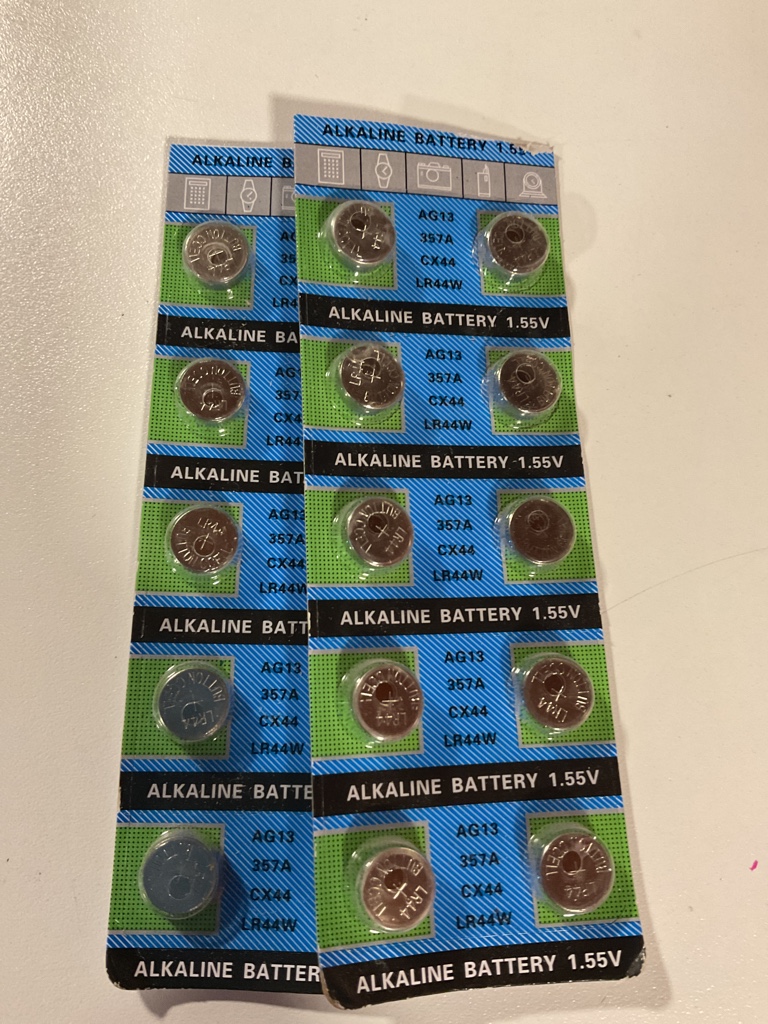 Pila boton alcalina 1.55V