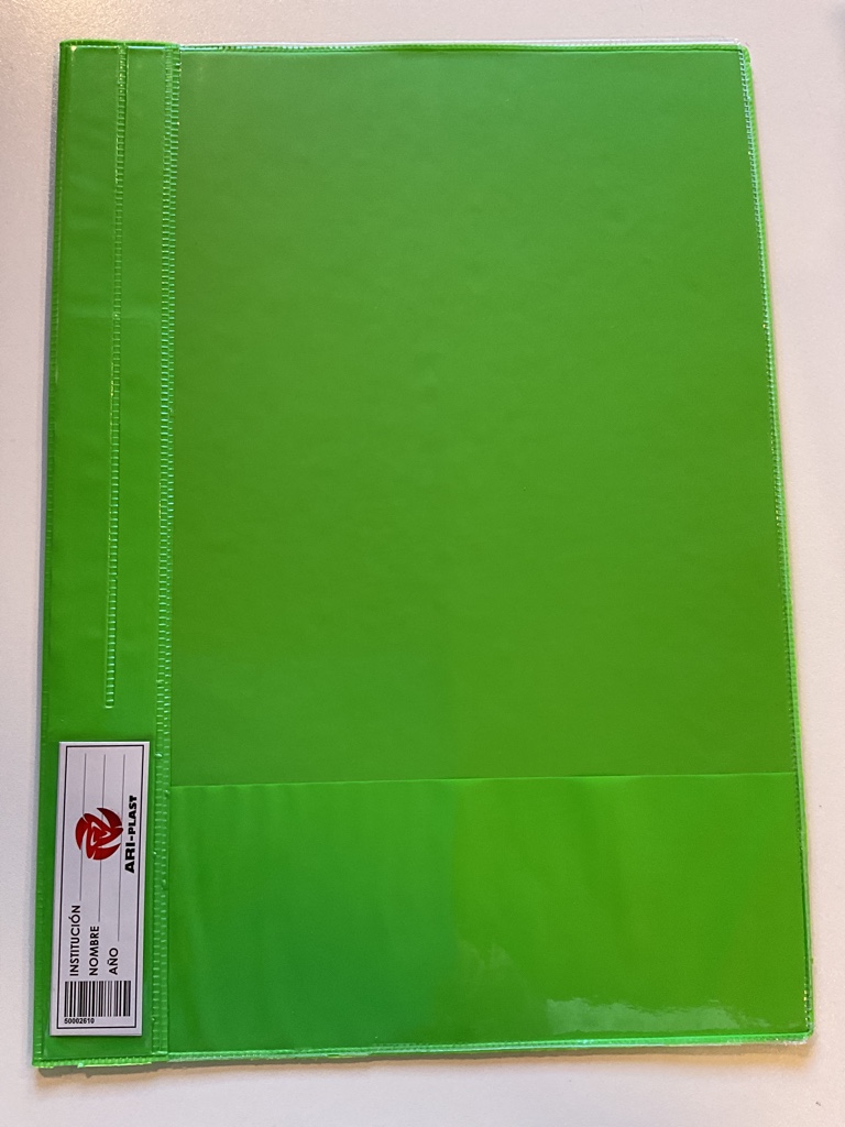 CARPETA PLASTICA VERDE CLARO