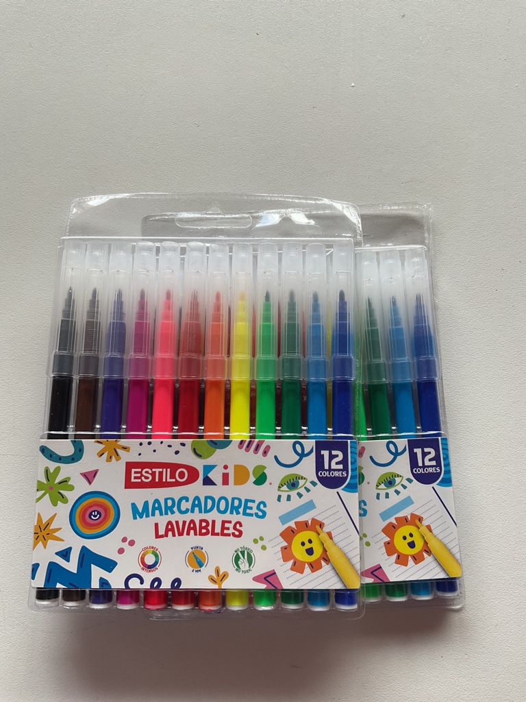 ESTILO Kids marcadores lavables 12 colores