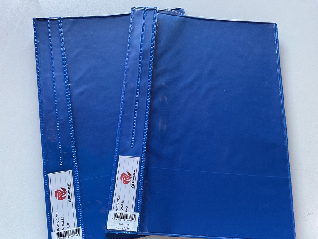 CARPETA PLASTICA AZUL