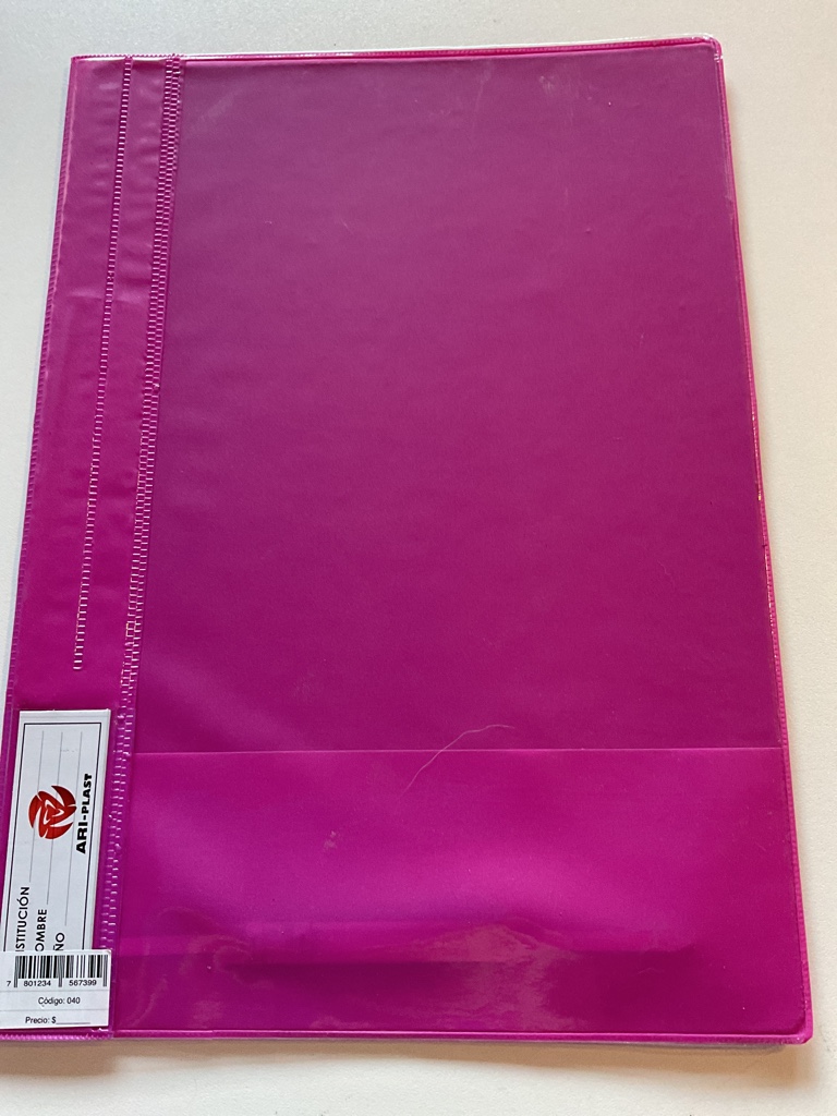 CARPETA PLASTICA FUCSIA