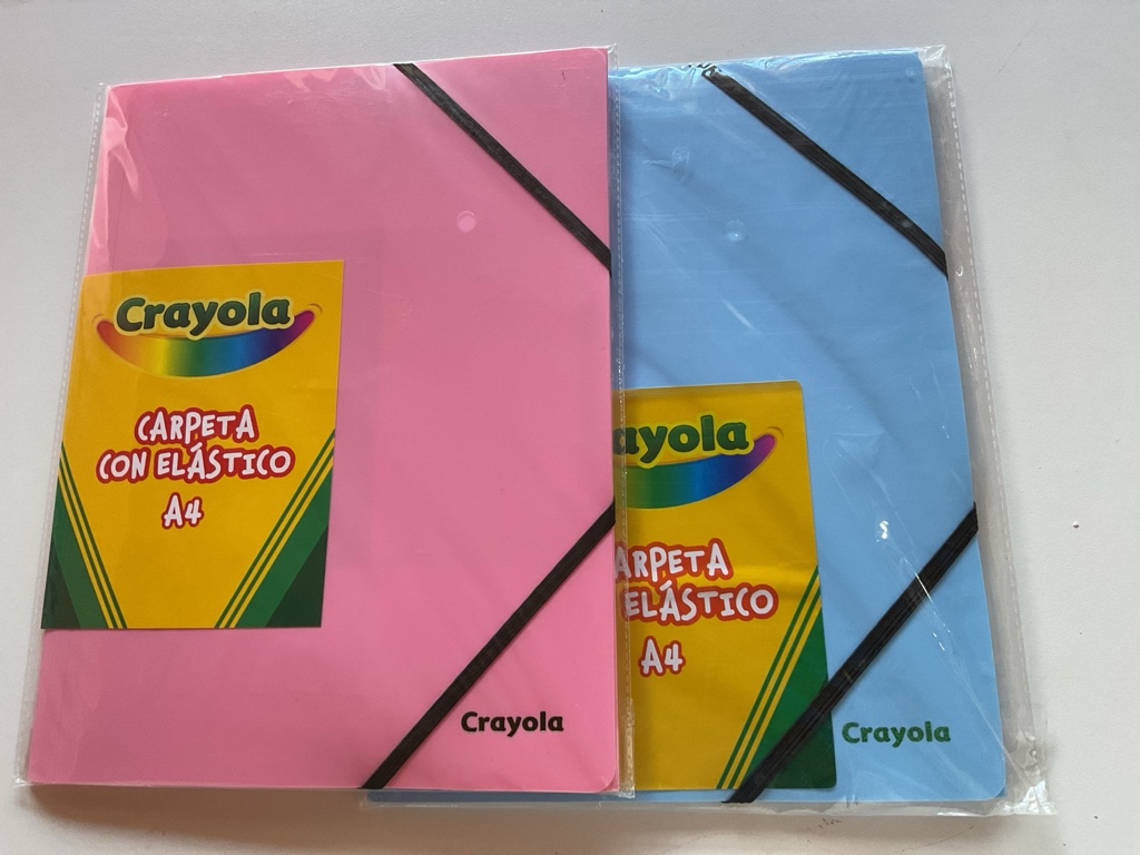 Crayola carpeta con elastico A4 rosa/azul