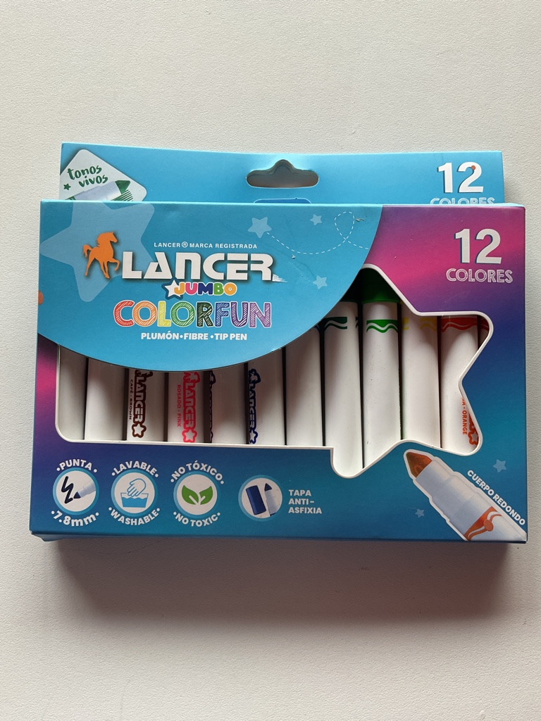 Lancer Jumbo Colorfun 12 colores