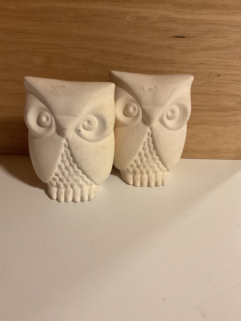 Buhos decorativos blancos pequeños