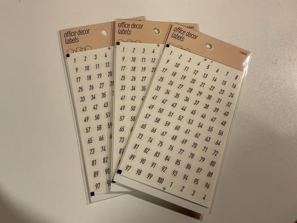 STICKERS NUMEROS