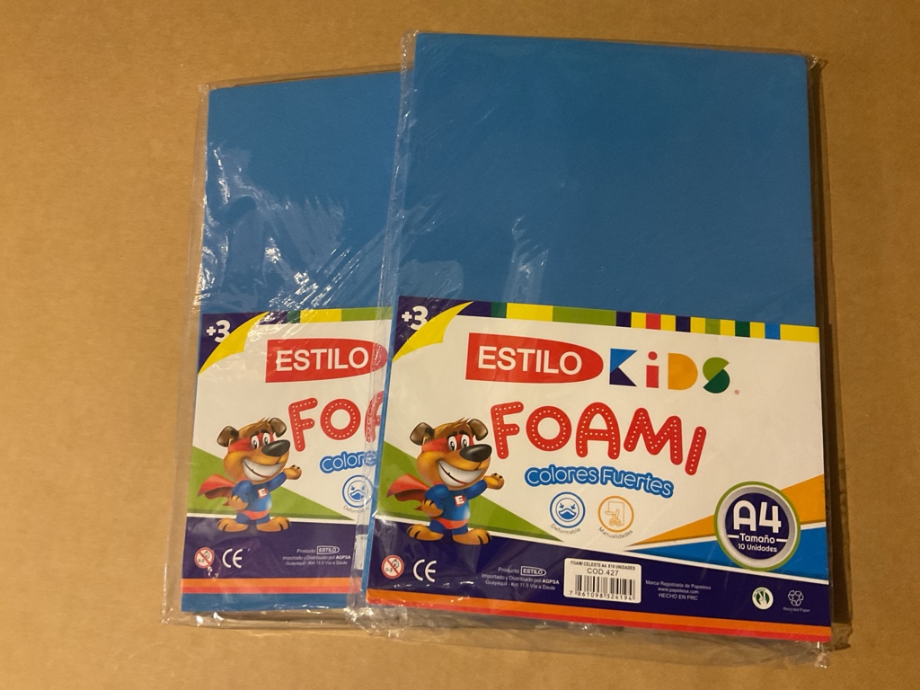 Estilo Kids foamy azul A4