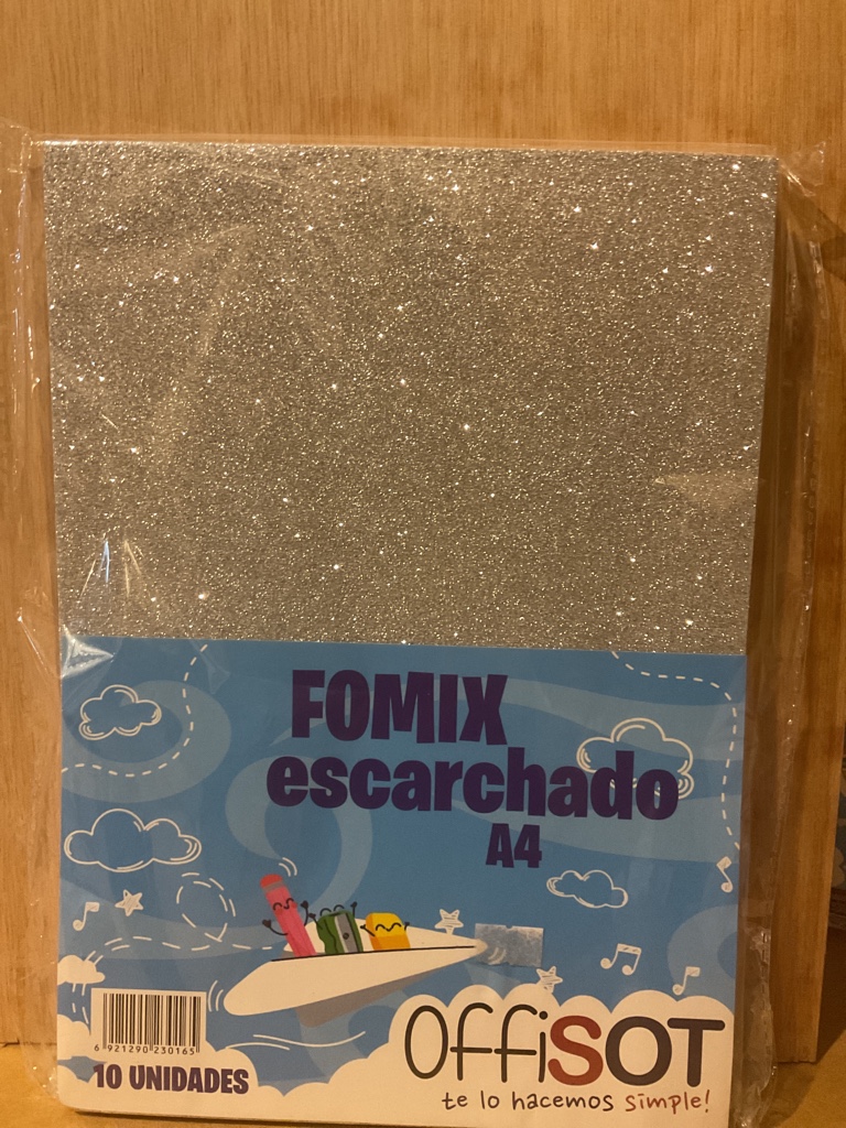 OffiSOT foamy escarchado plateado A4 10 und