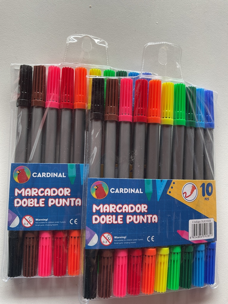 Cardinal marcadores doble punta 10pz