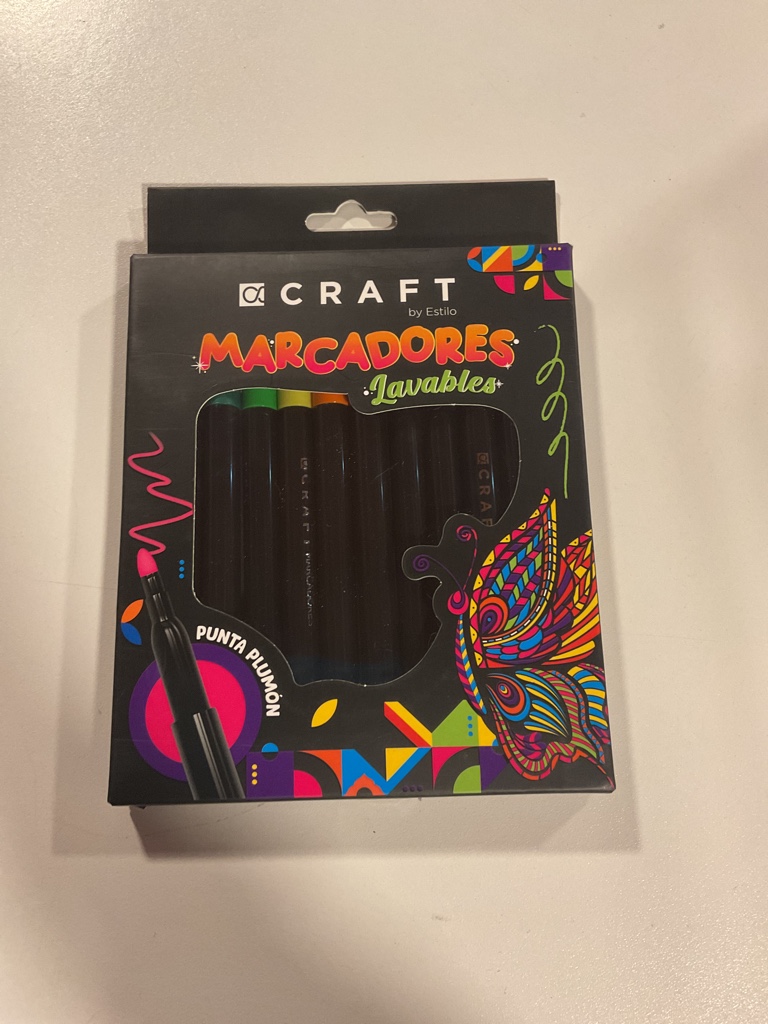 Craft marcadores lavables punta plumon