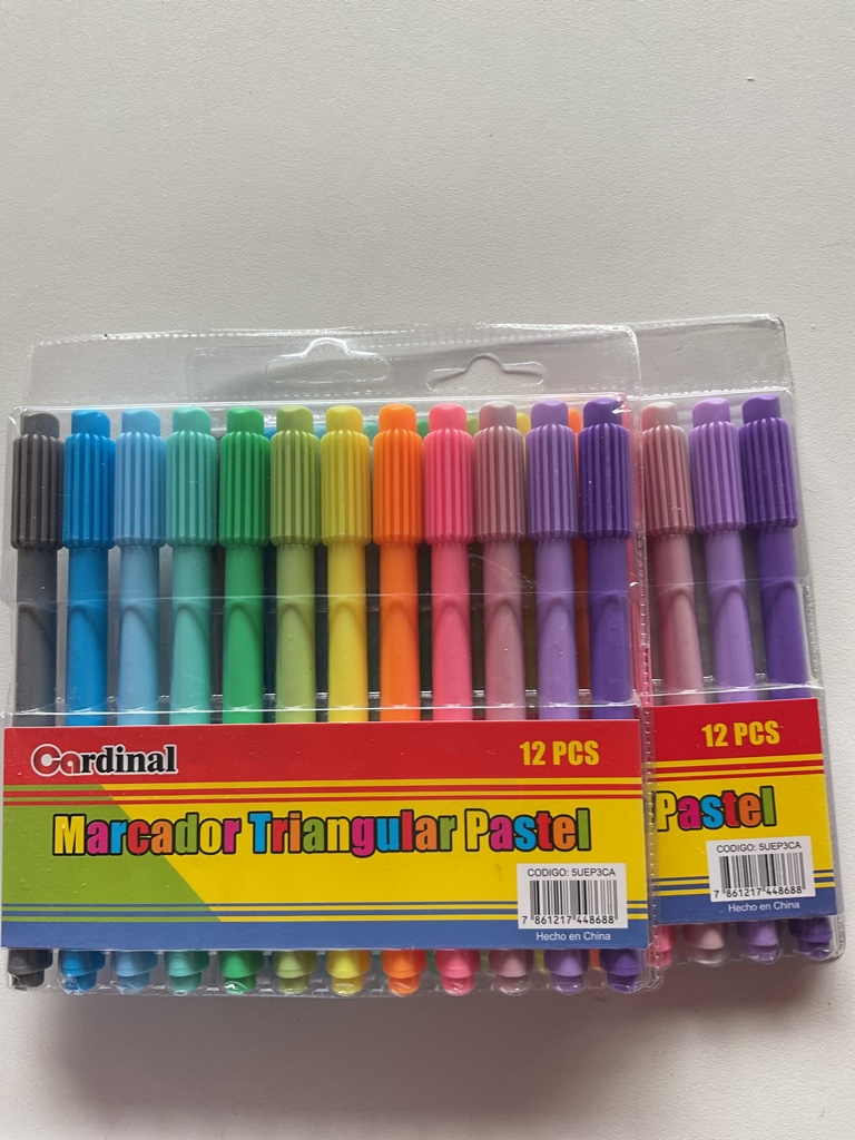 Cardinal Marcador triangular pastel 12 pcs