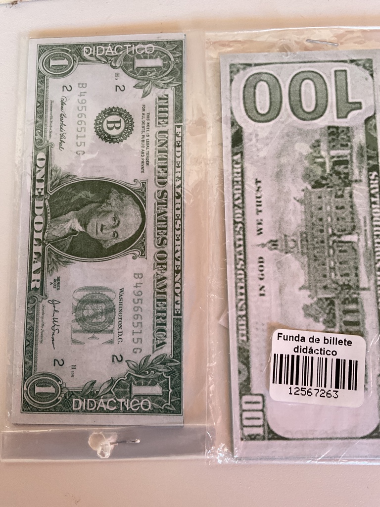 Funda de billete didactico