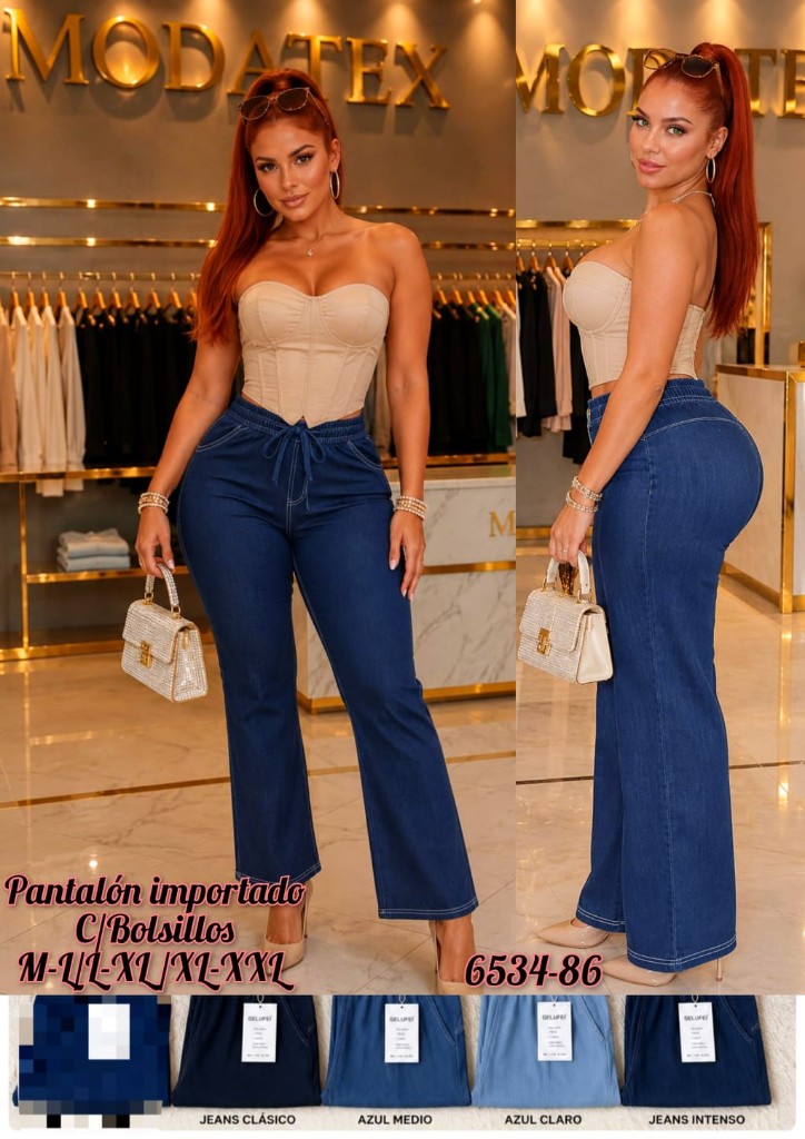 Pantalón azul jeans clásico