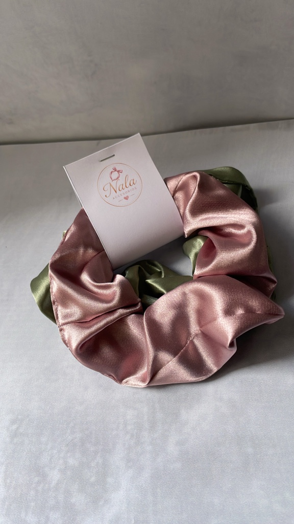 Scrunchie x2 rosa viejo