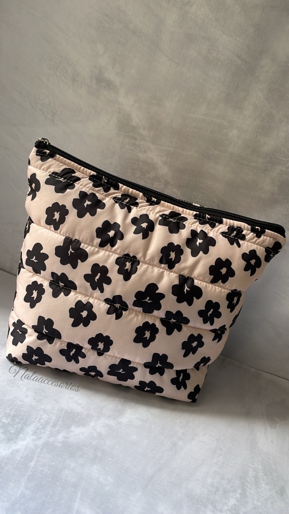 Neceser floral beige