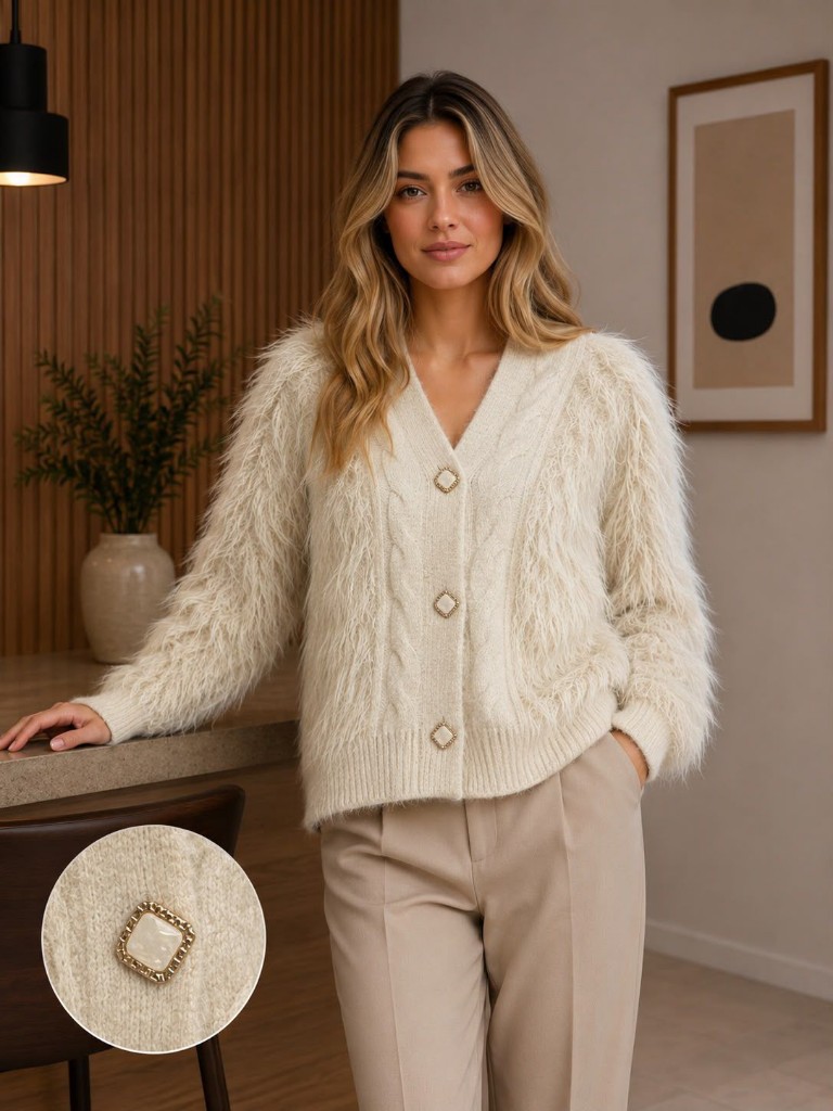 Cárdigan angel beige