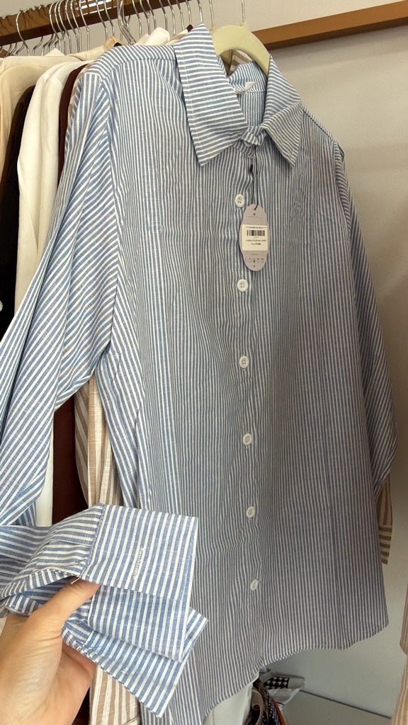 Camisa listrada linho