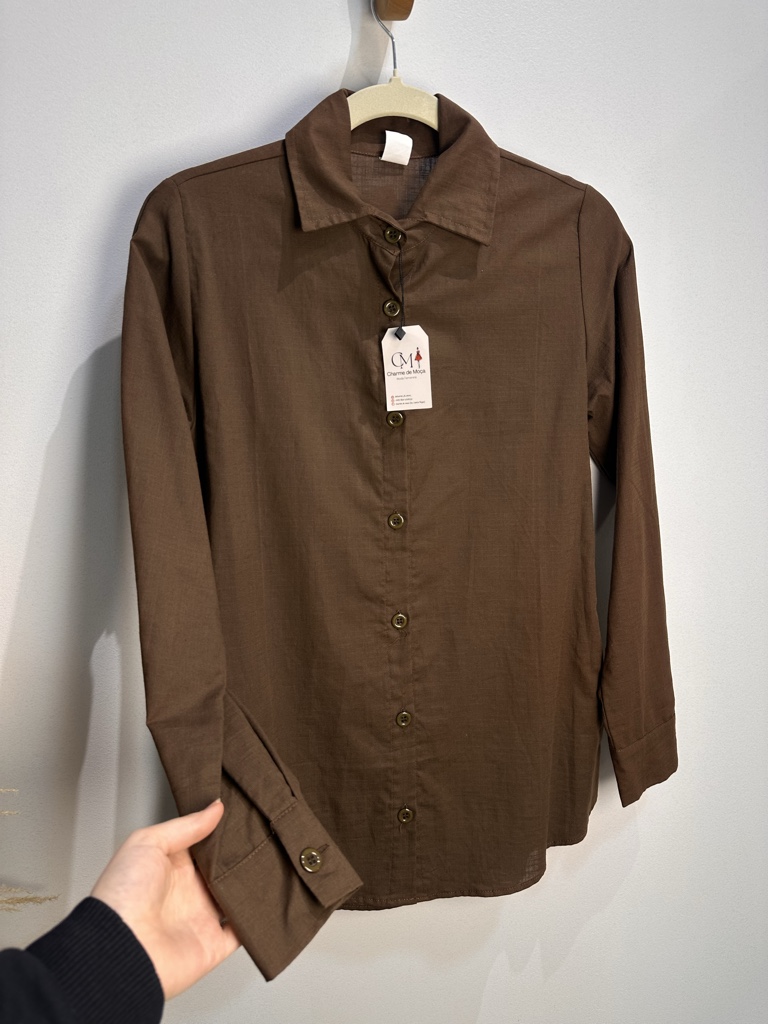 Camisa Viscolino Marrom