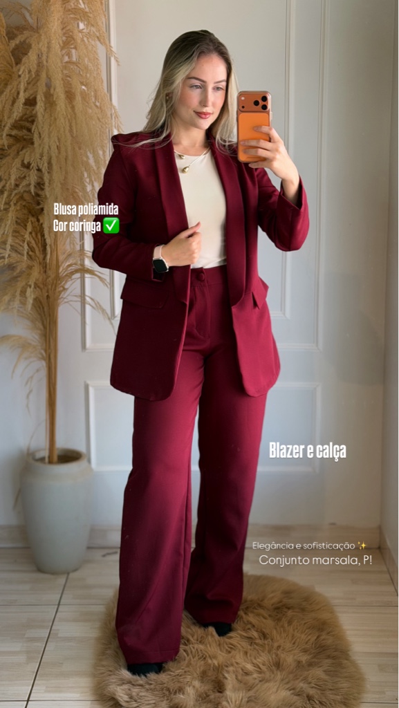 Conj alf calça/blazer