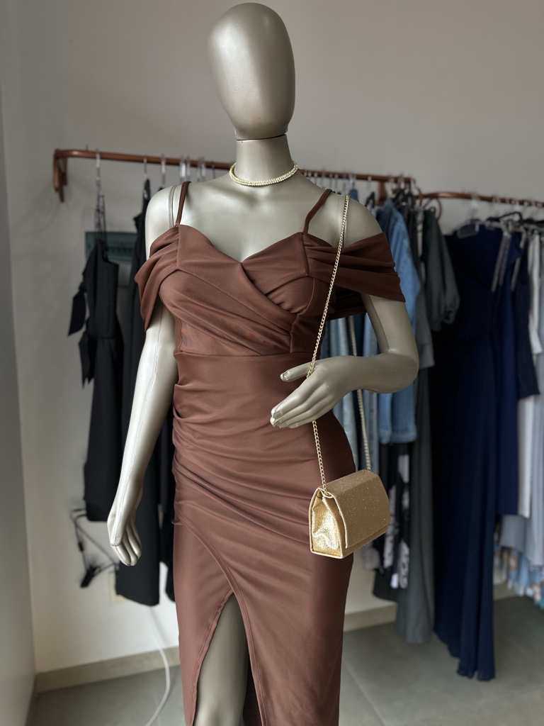 Vestido Prada marrom c/alça