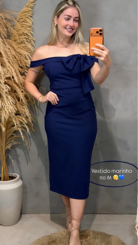 vest elegante tubinho marinho