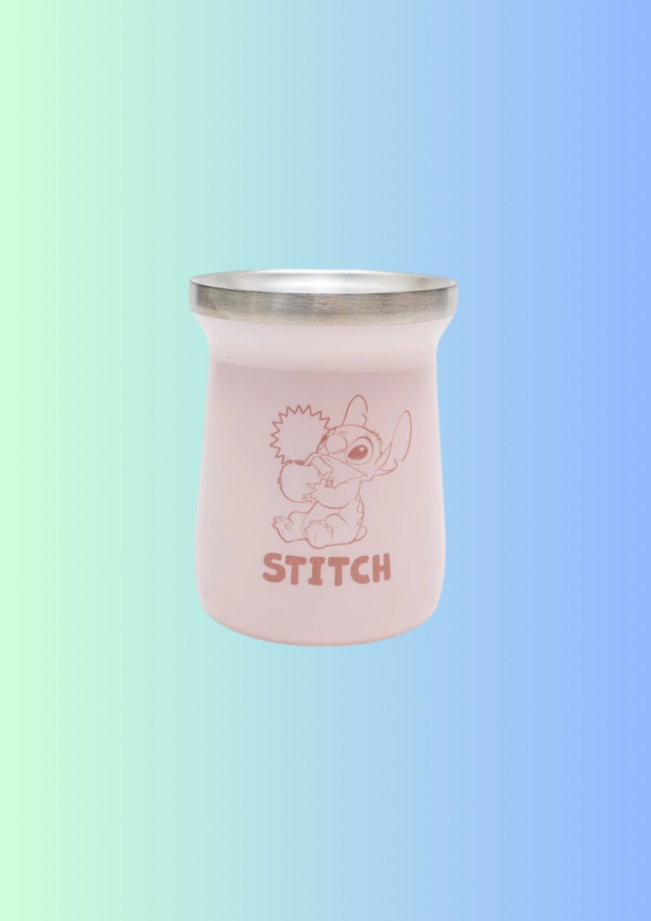 Mate de Acero Stitch Rosa 🩷