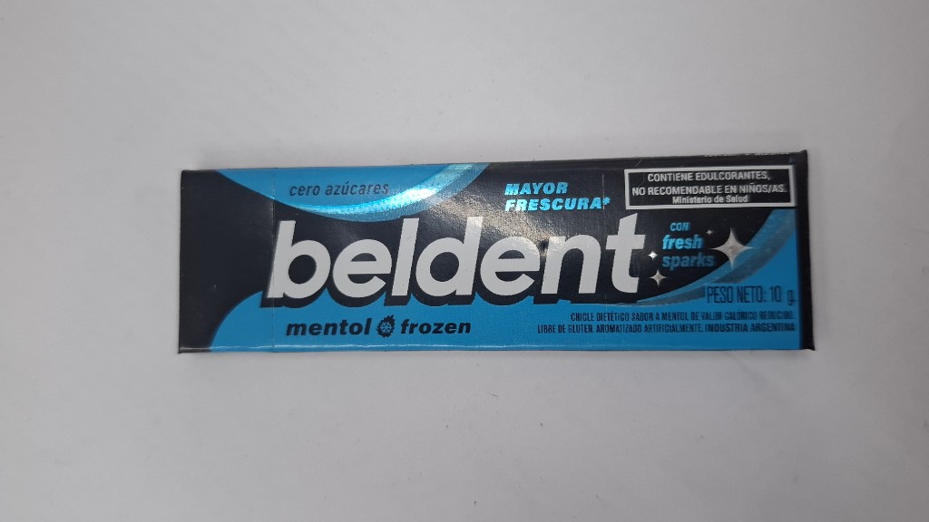 Beldent mentol frozen chicle